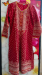 Red Organza and Silver Silk Kurti, Size 40-42